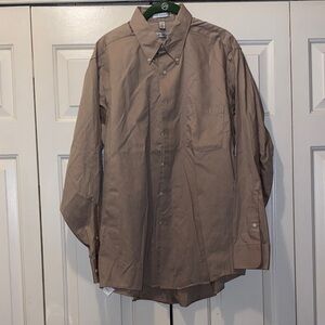 Geoffrey Beene Tan Cotton Shirt
